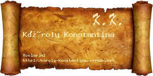 Károly Konstantina névjegykártya